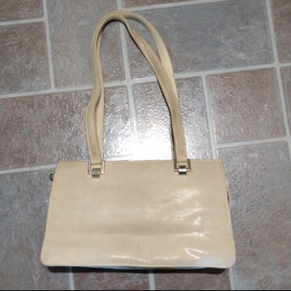 Longchamp beige all leather shoulder tote baggorgeous vintage longchamp bag tex - Picture 9 of 9